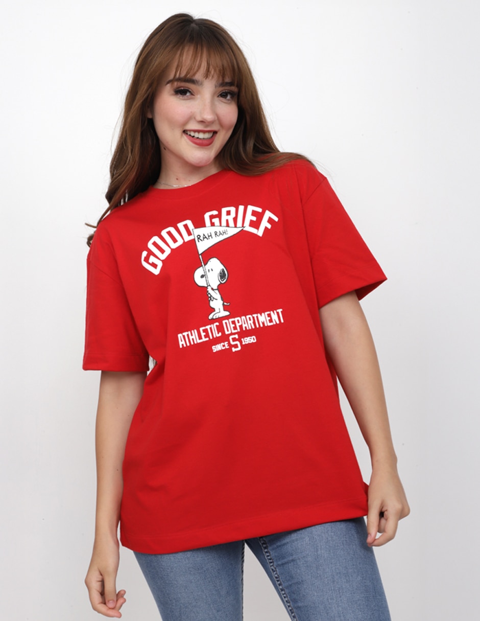 Playera manga corta Peanuts cuello redondo para mujer 2
