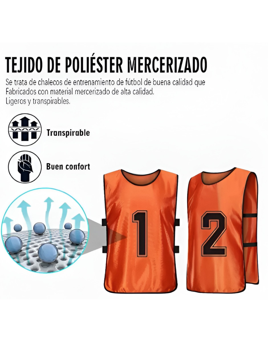Set chaleco deportivo para fútbol unisex 2