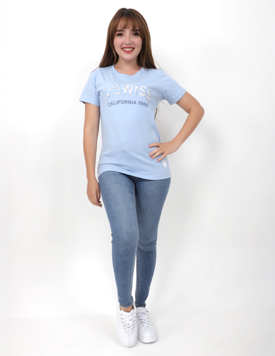 Playera manga corta K-Swiss Nyla cuello redondo para mujer