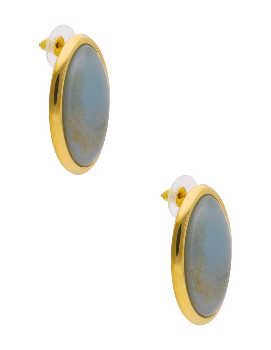 Aretes largos con acabado brillante 2