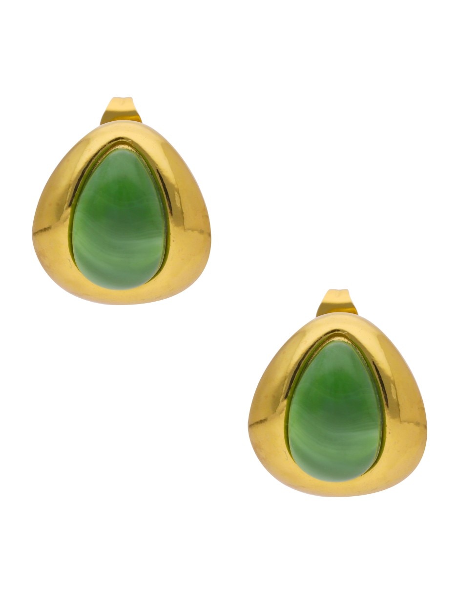 Aretes cortos de gota con acabado brillante Aretes cortos de gota con acabado brillante