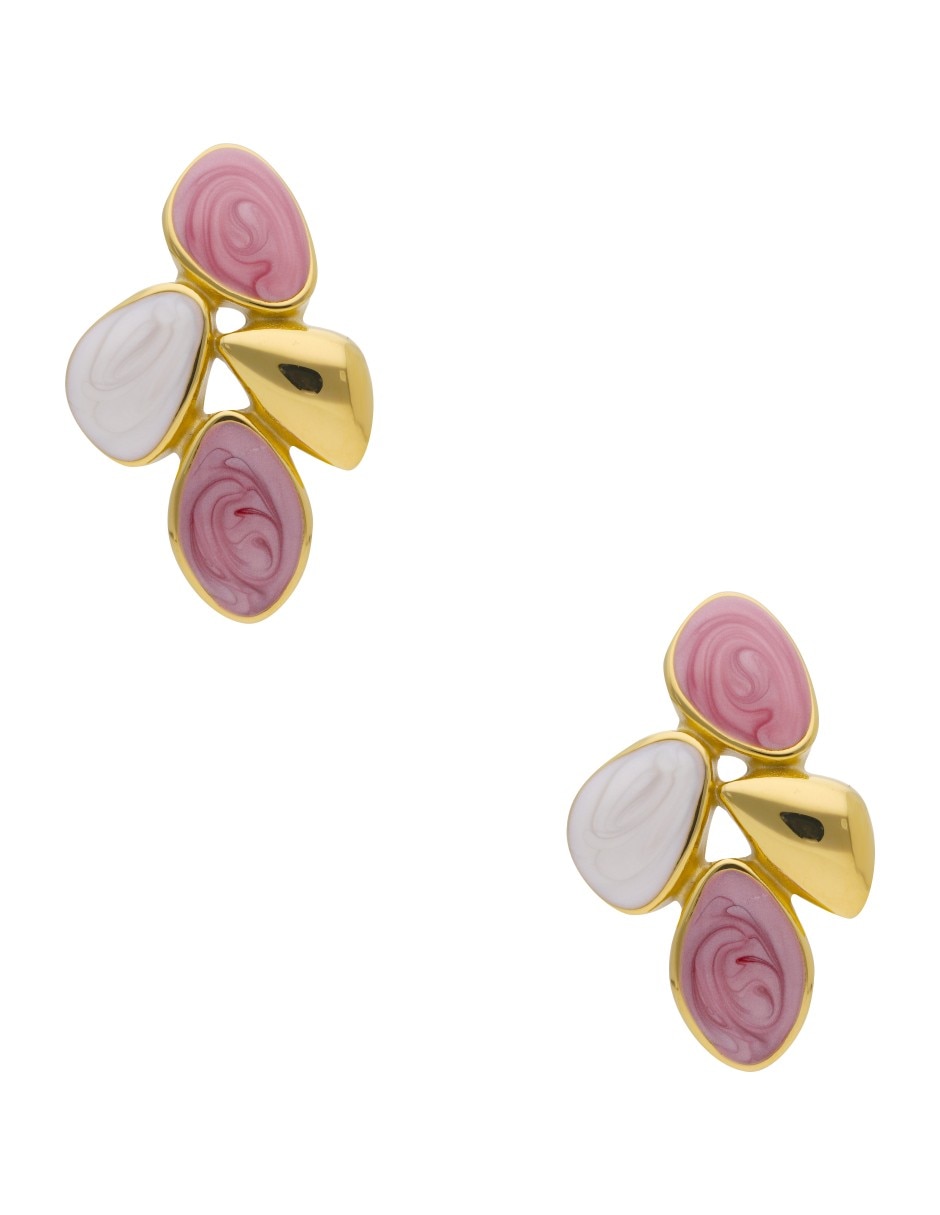 Aretes largos con acabado esmaltado Aretes largos con acabado esmaltado