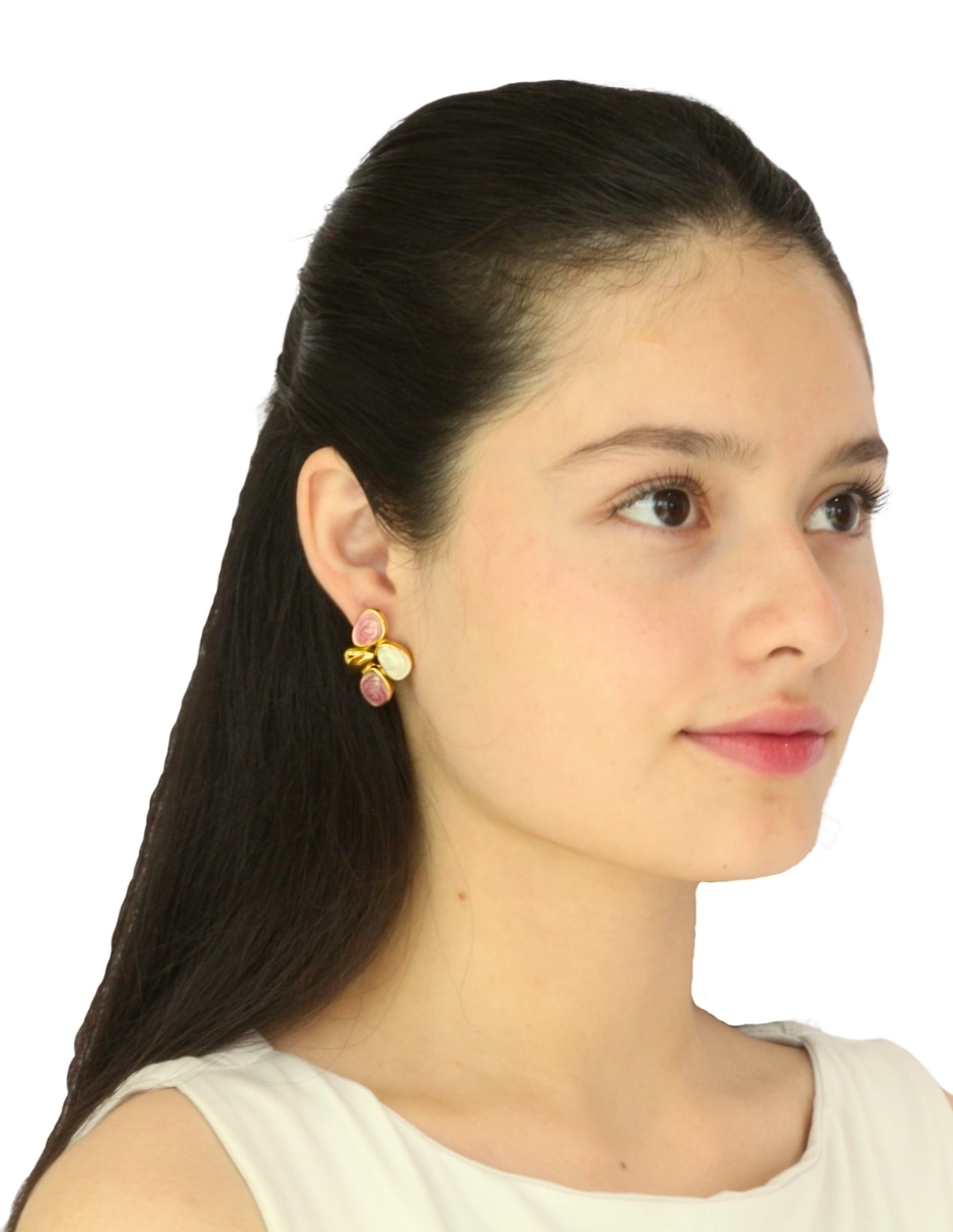 Aretes largos con acabado esmaltado 4