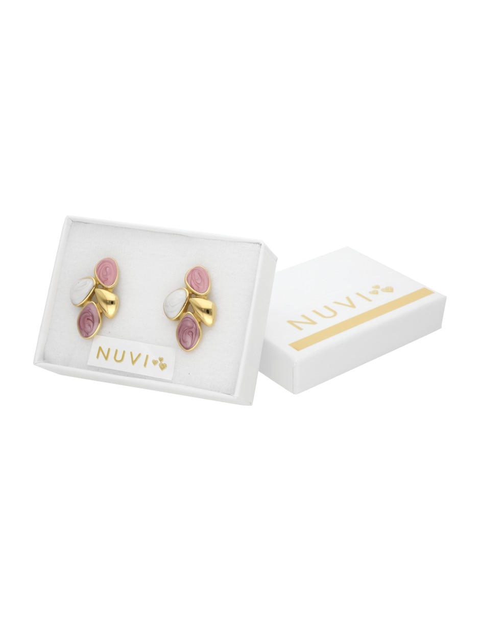 Aretes largos con acabado esmaltado 5