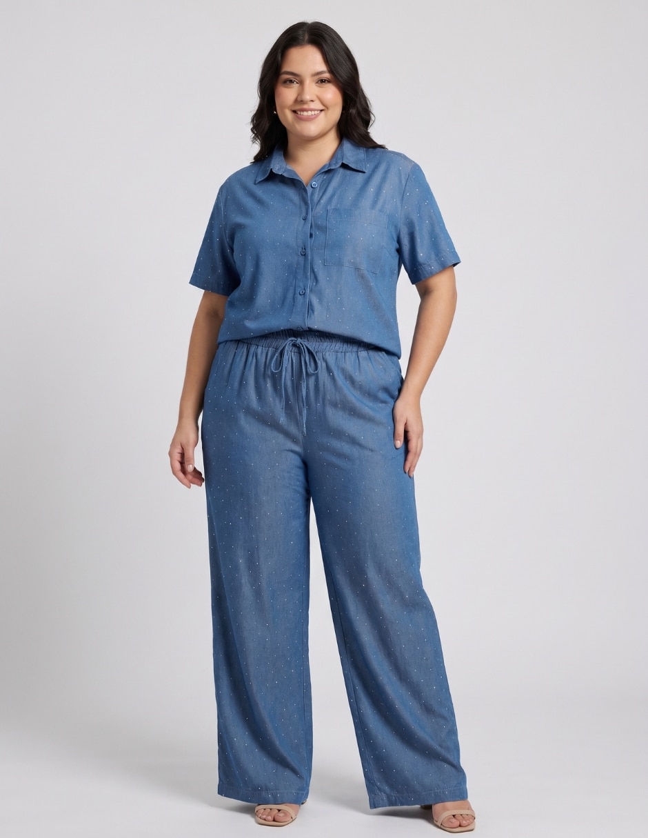 Conjunto casual de mezclilla para mujer Conjunto casual de mezclilla para mujer