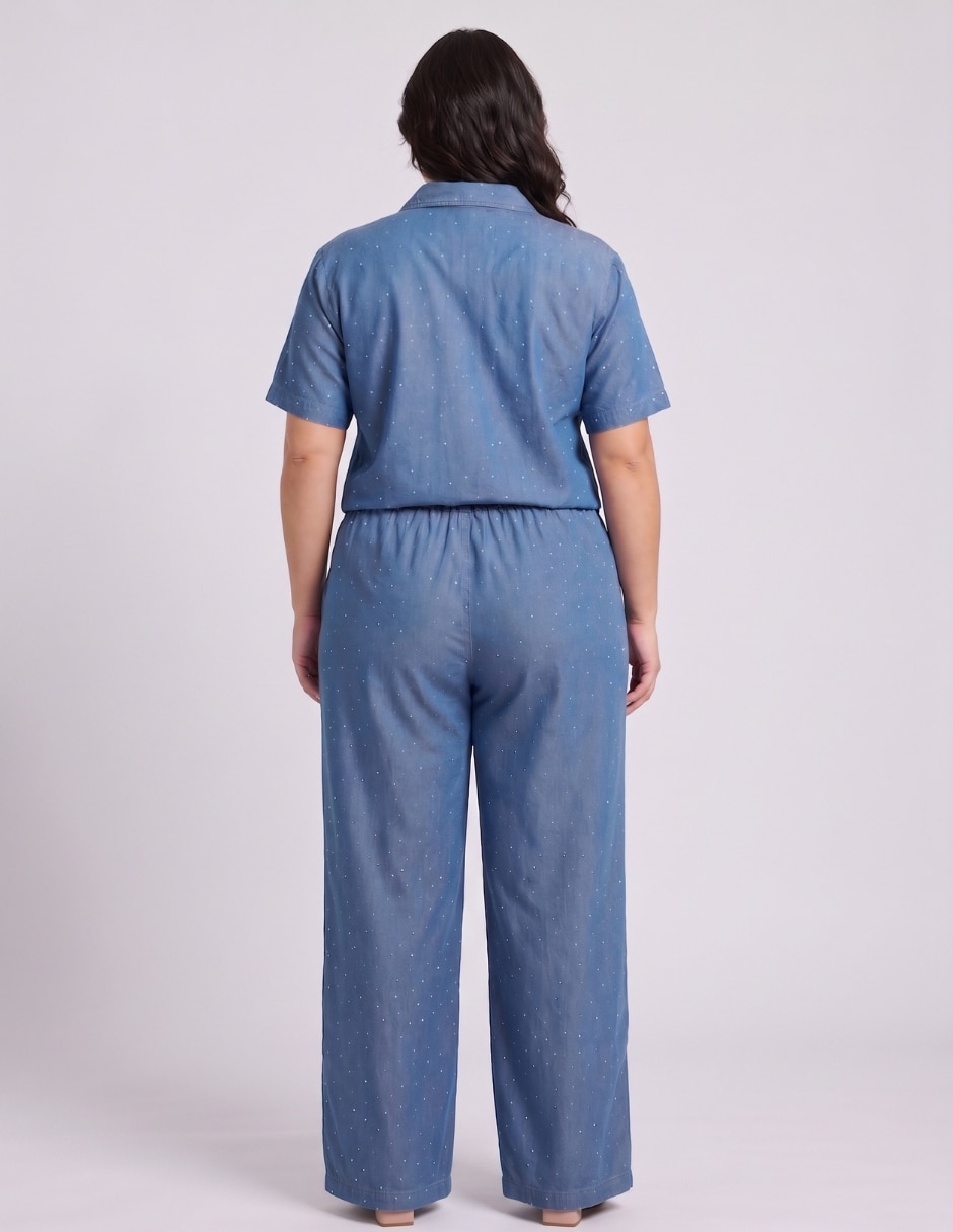 Conjunto casual de mezclilla para mujer 2