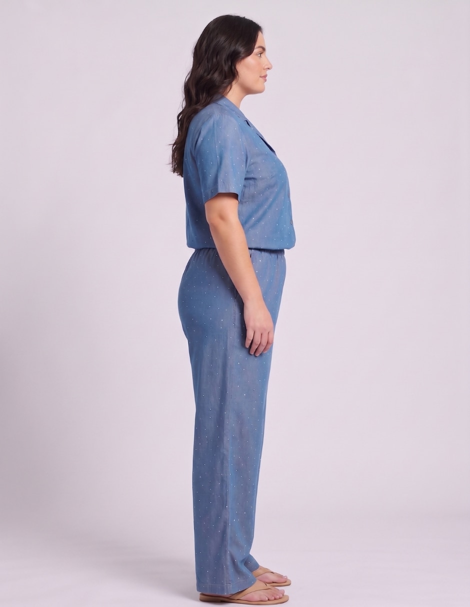 Conjunto casual de mezclilla para mujer 5