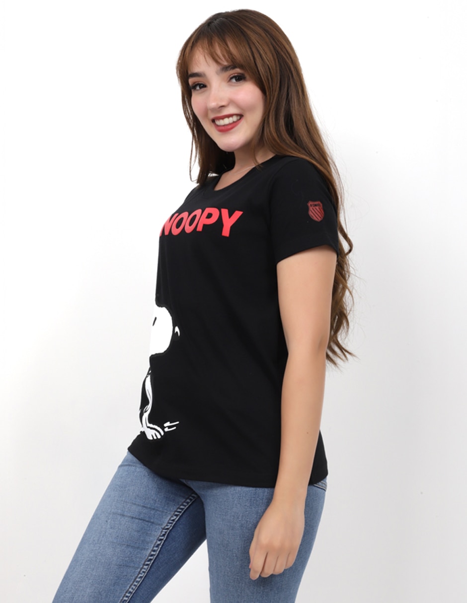 Playera manga corta Pwar cuello redondo para mujer 2