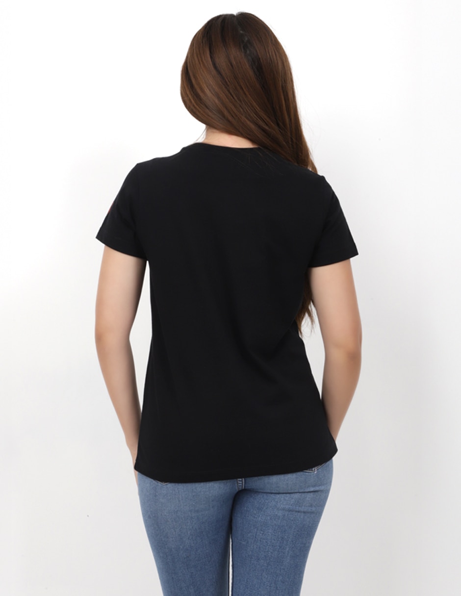 Playera manga corta Pwar cuello redondo para mujer 3