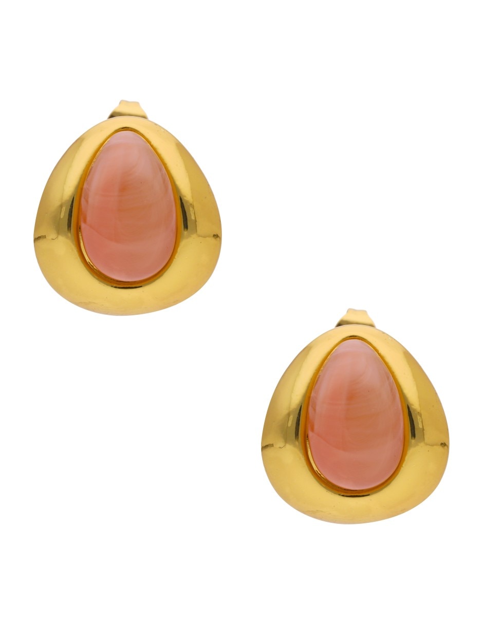 Aretes cortos de gota con acabado brillante Aretes cortos de gota con acabado brillante