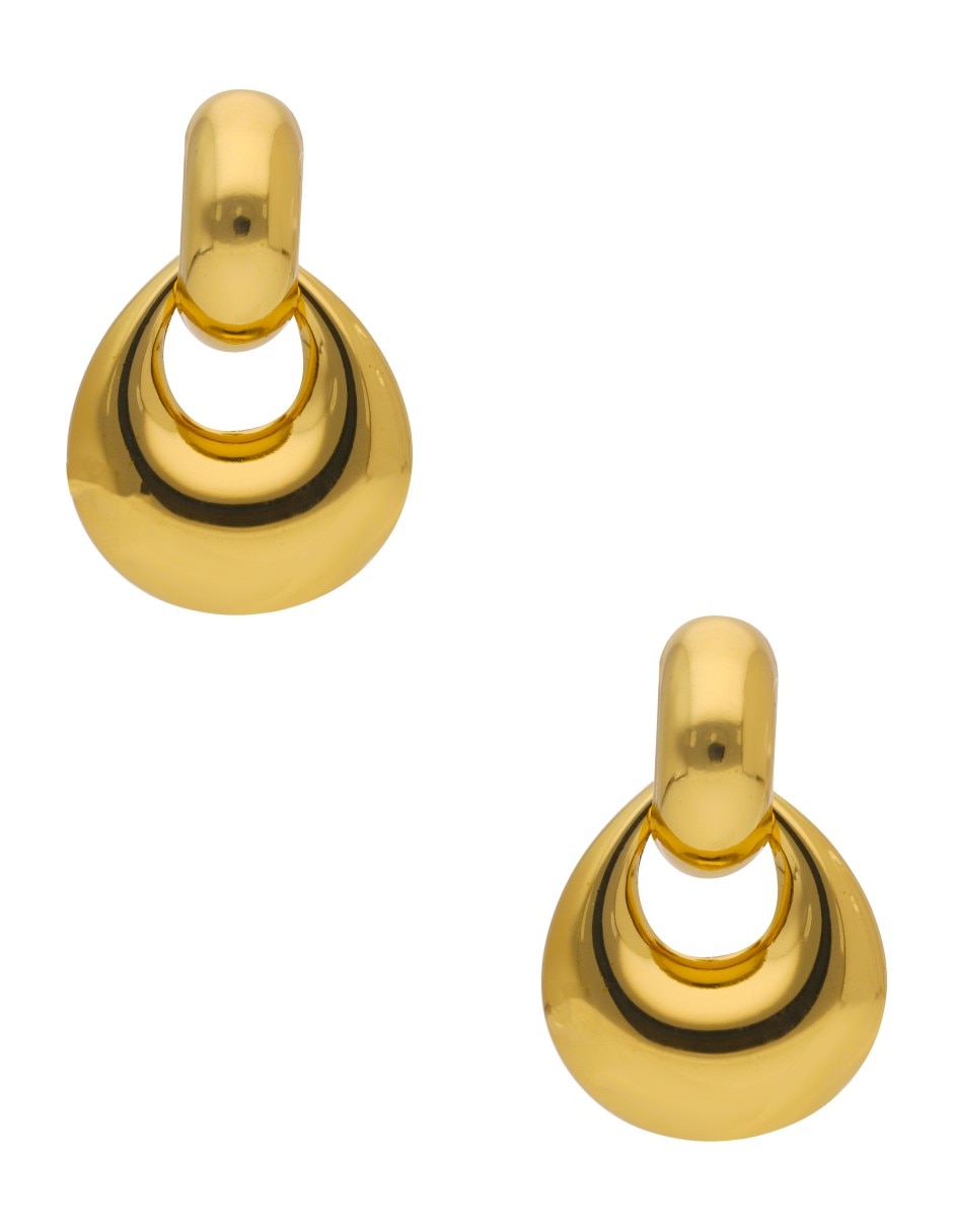 Aretes cortos Nuvi con acabado brillante