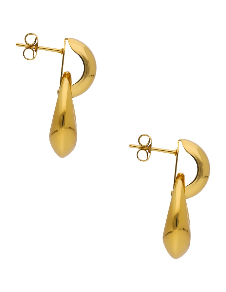 Aretes cortos Nuvi con acabado brillante