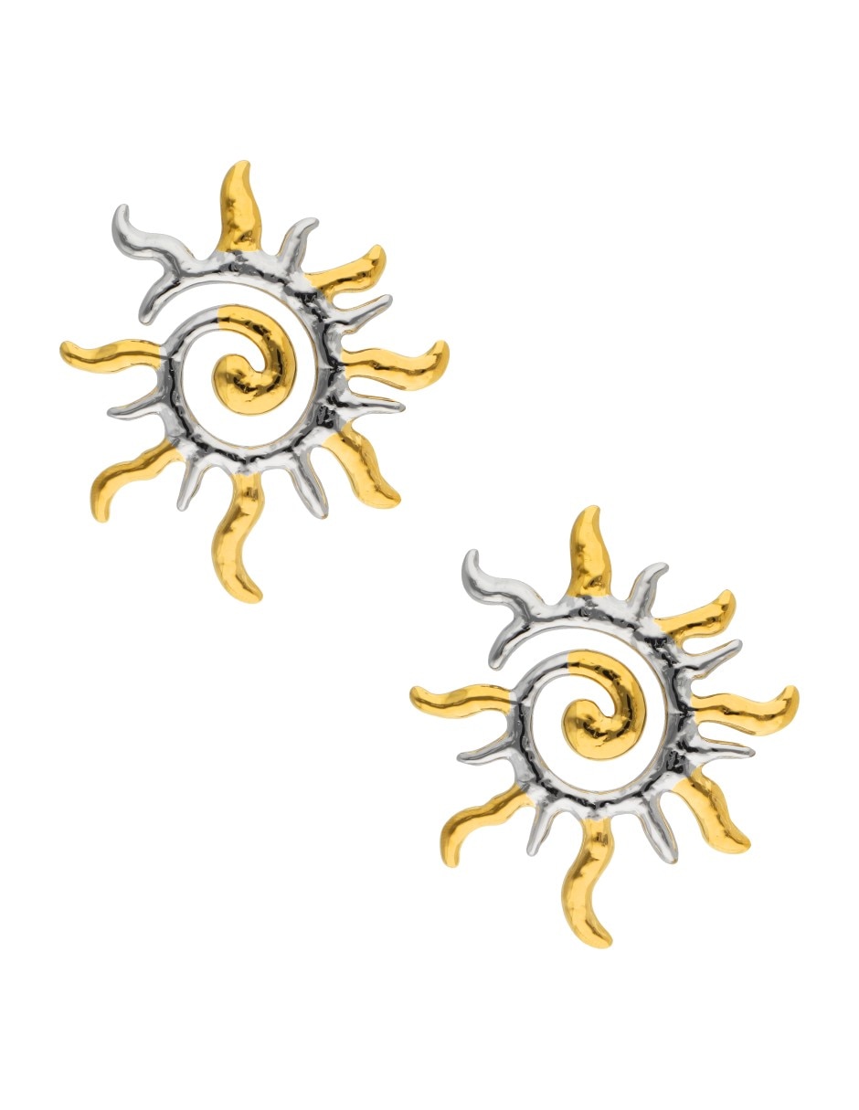 Aretes largos Nuvi con acabado brillante
