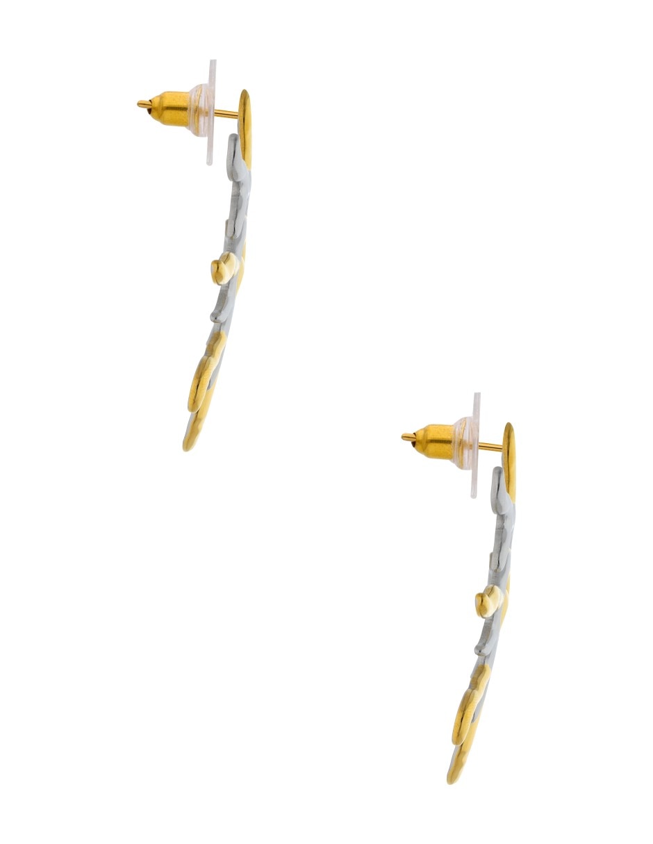 Aretes largos Nuvi con acabado brillante