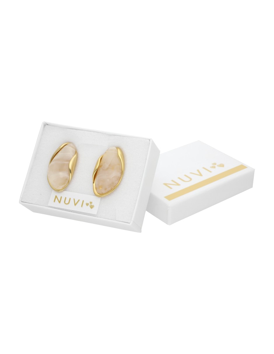 Aretes largos de gota con acabado brillante 5