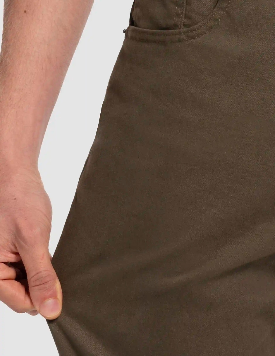 Pantalón business casual straight de gabardina para hombre 3
