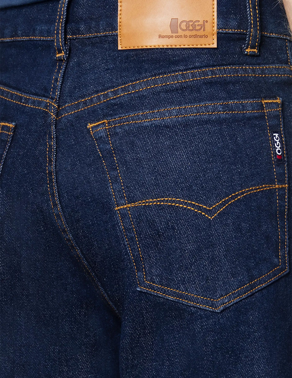 Jeans straight lavado medio para hombre 4