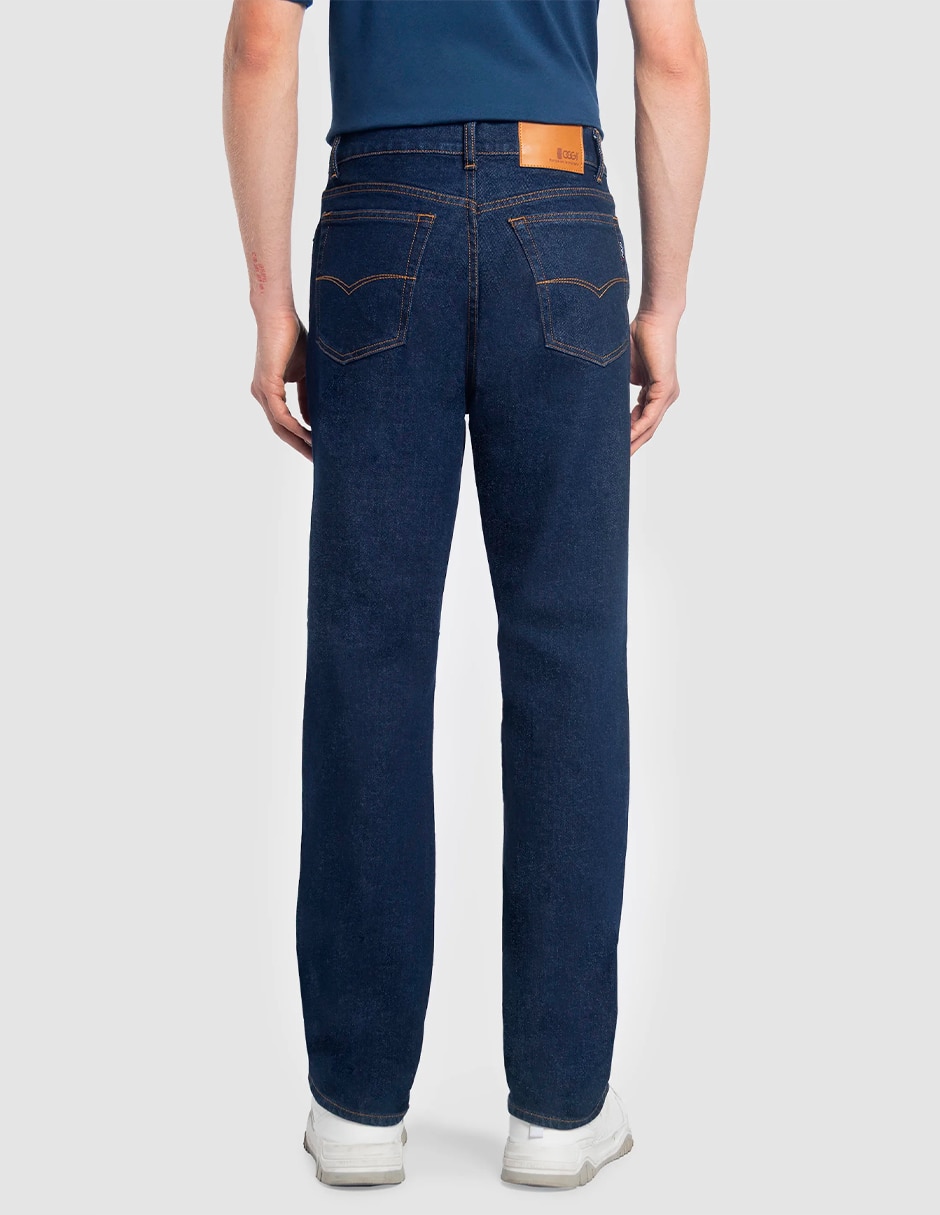 Jeans straight lavado medio para hombre 6