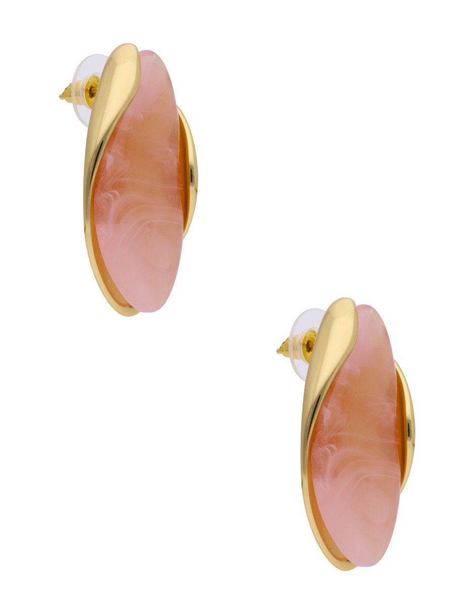 Aretes largos de gota Nuvi con acabado brillante