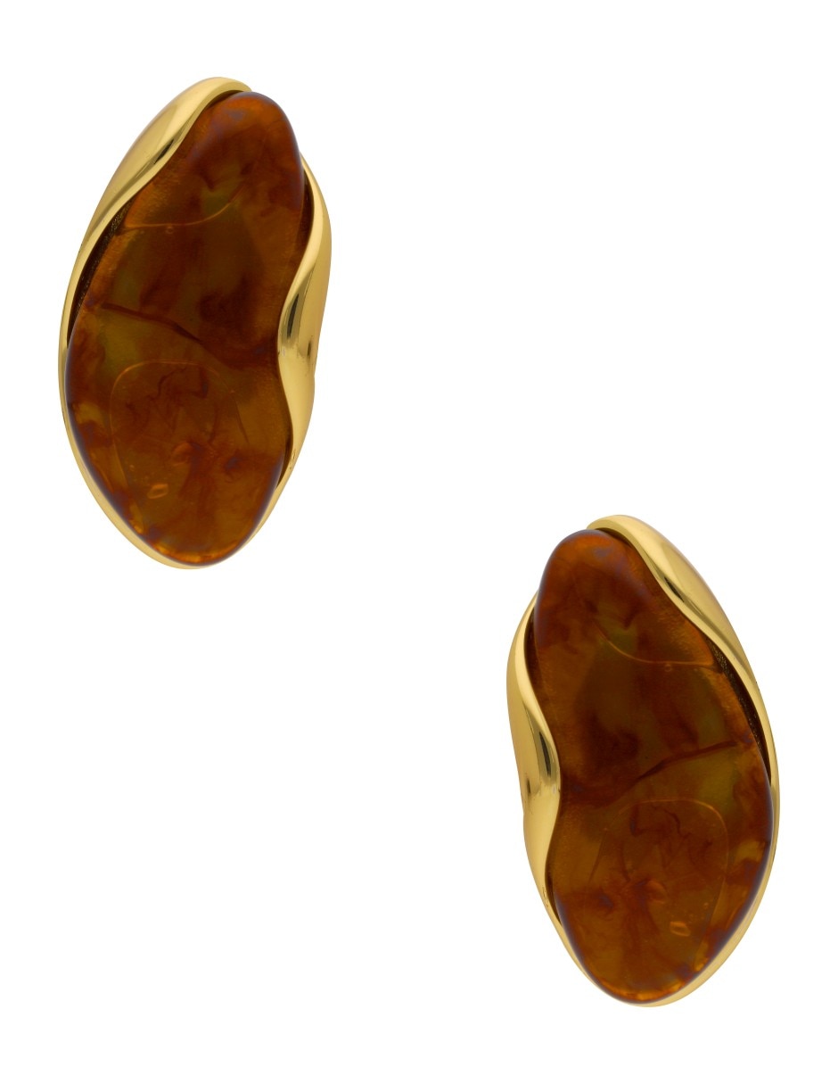 Aretes largos de gota con acabado brillante Aretes largos de gota con acabado brillante