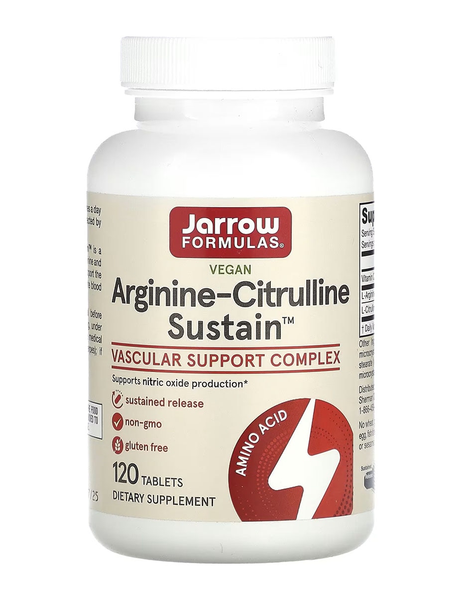 Arginina-Citrulina Sustain con L-Arginina L-Citrulina de 120 cápsulas