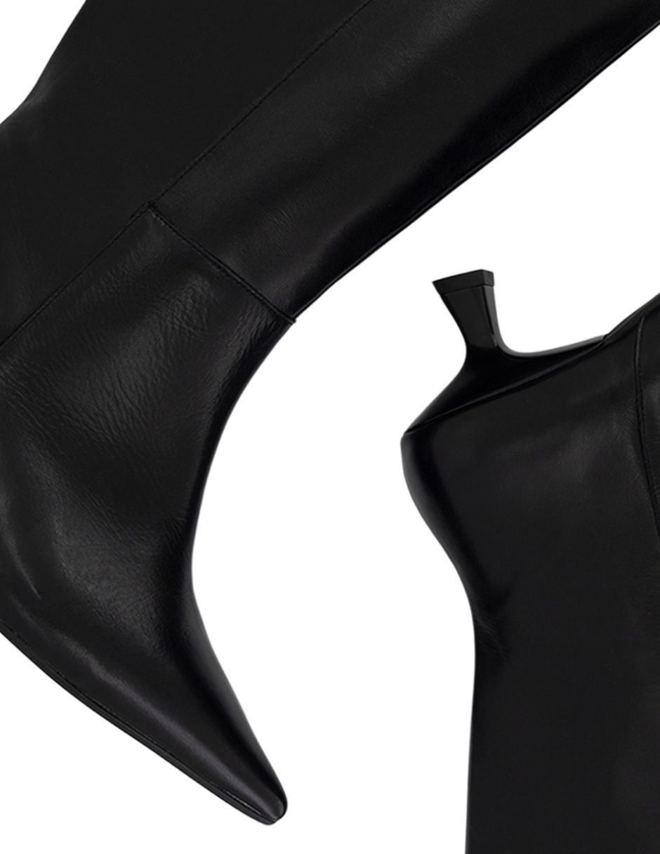 Bota rodilla Prada de piel para mujer