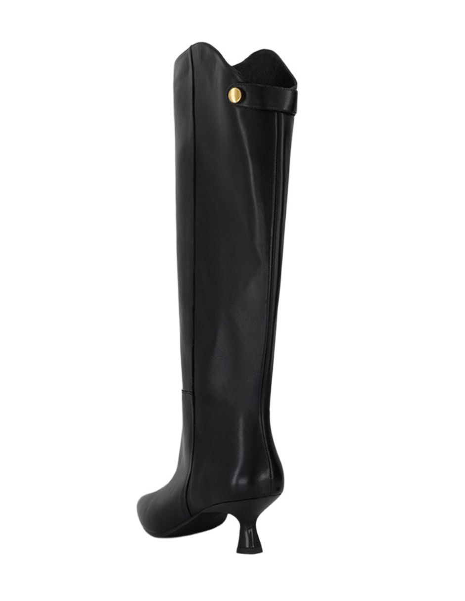 Bota rodilla Prada de piel para mujer