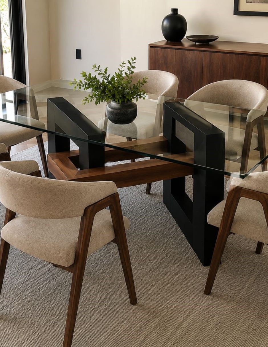 Comedor para 6 personas de Cristal templado 2