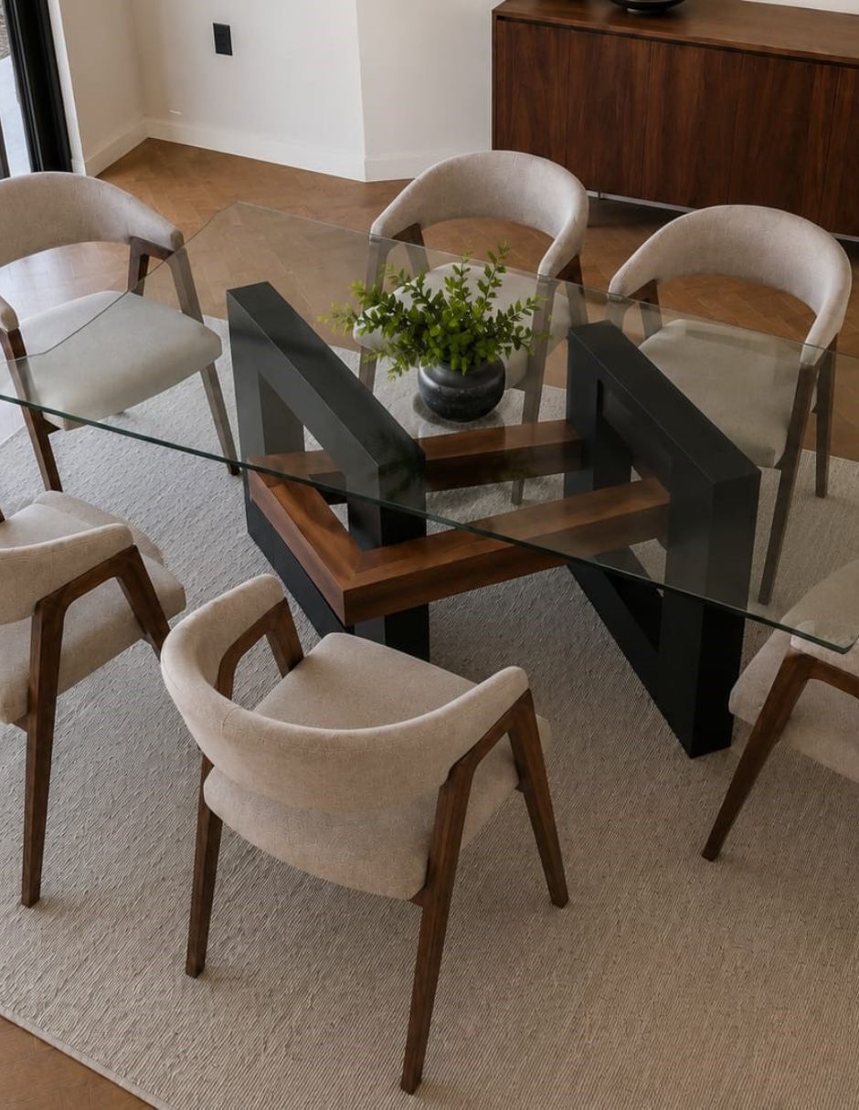 Comedor para 6 personas de Cristal templado 4