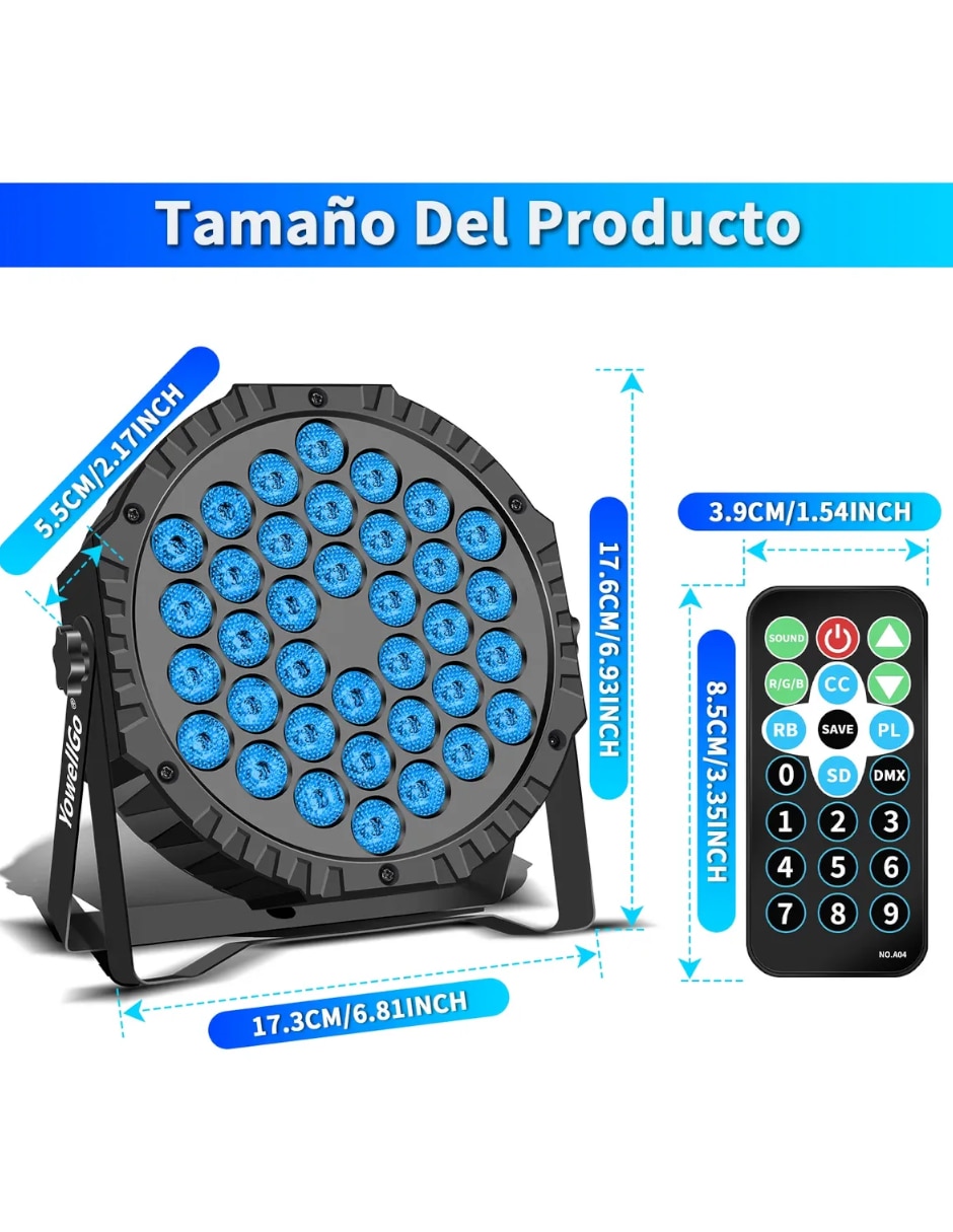 Luz audioritmica Genérica con Control remoto