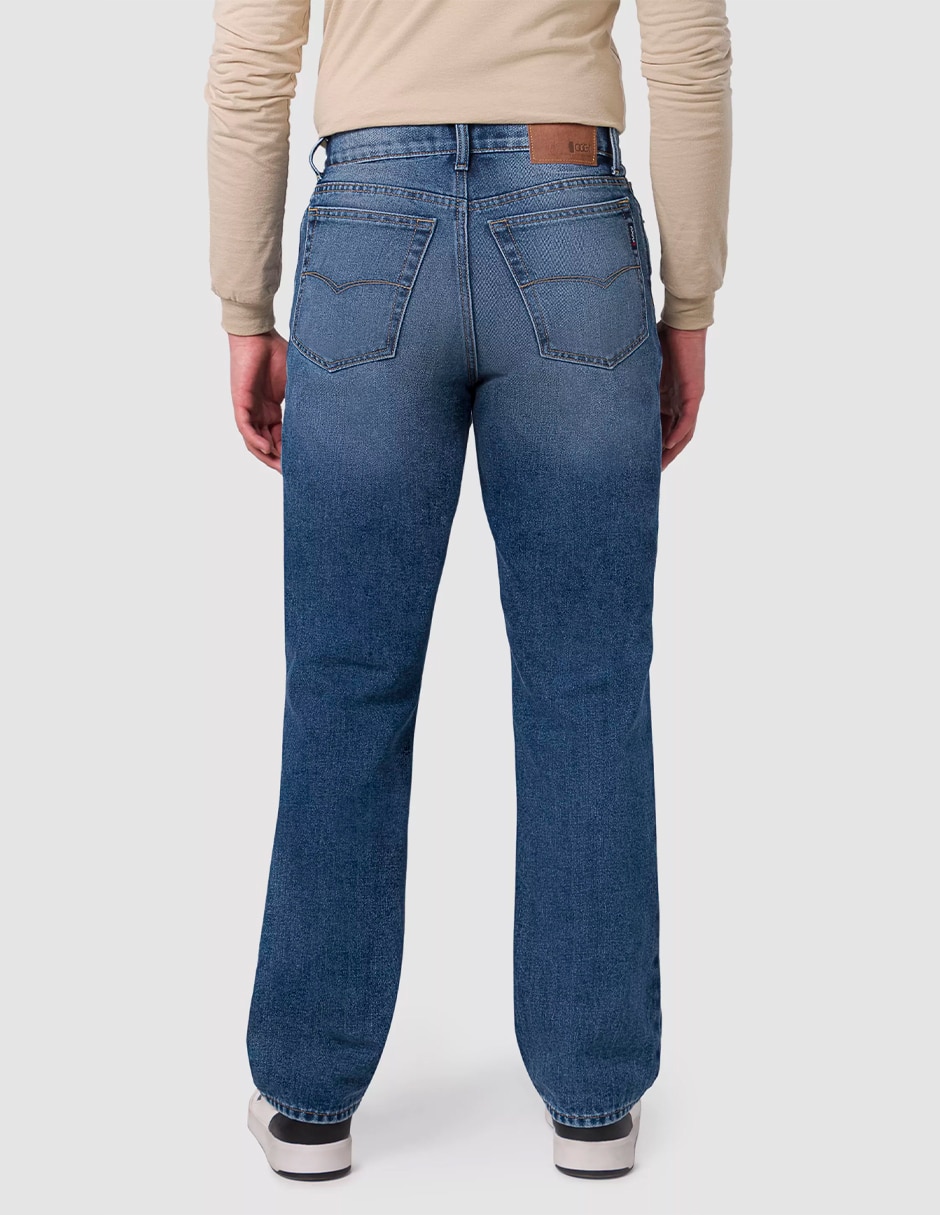 Jeans recto lavado medio para hombre 2