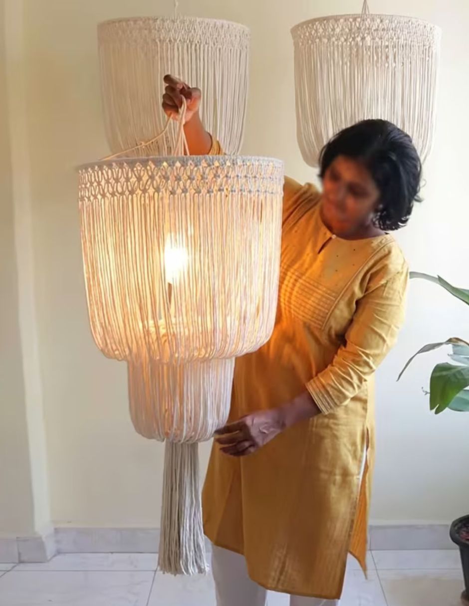 Lampara colgante mayadecor incandescente y led
