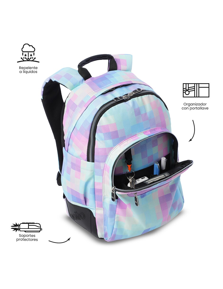Set mochila escolar Combo Rayol impermeable para niña 6