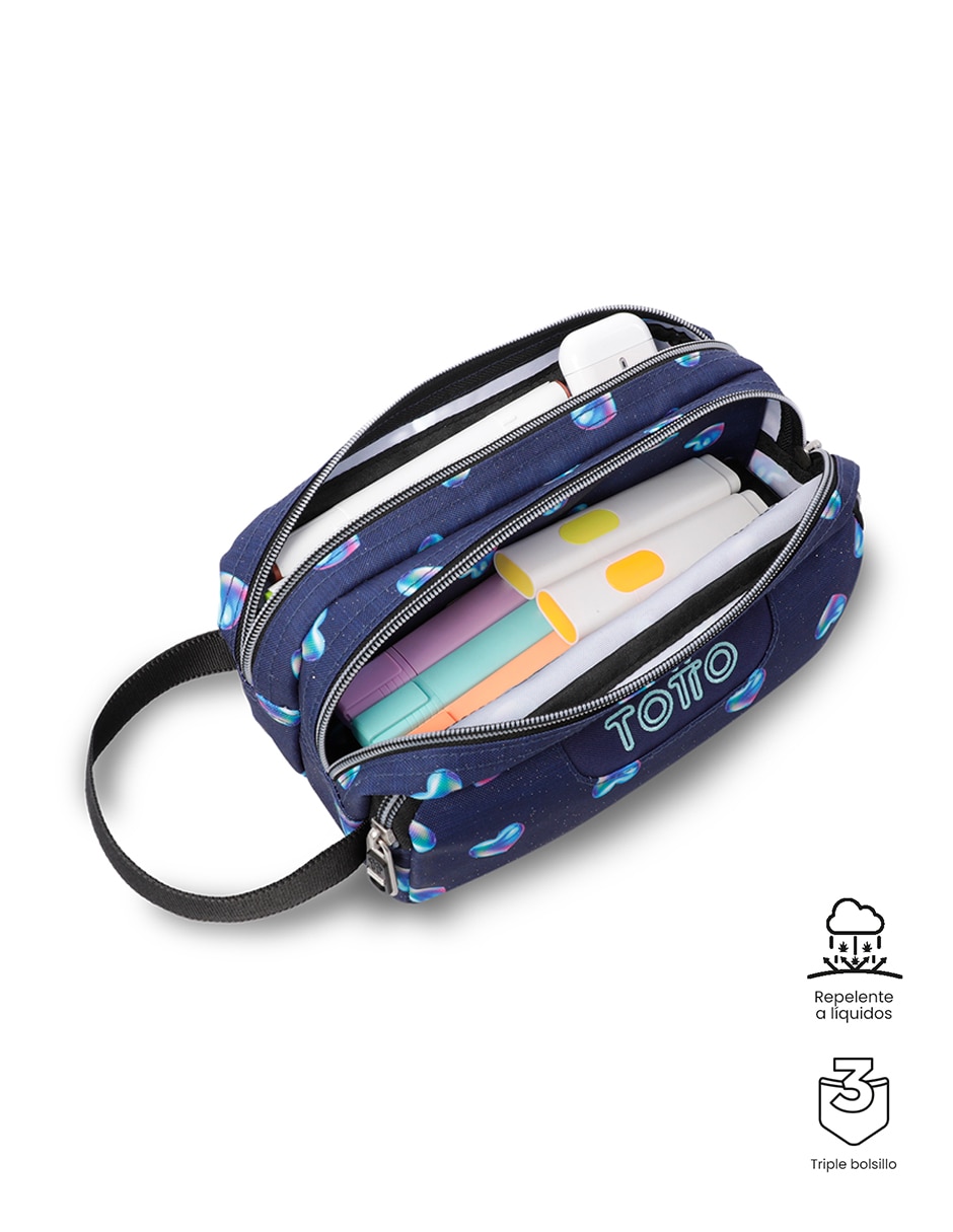 Set mochila escolar Totto Combo Rayol impermeable para niña