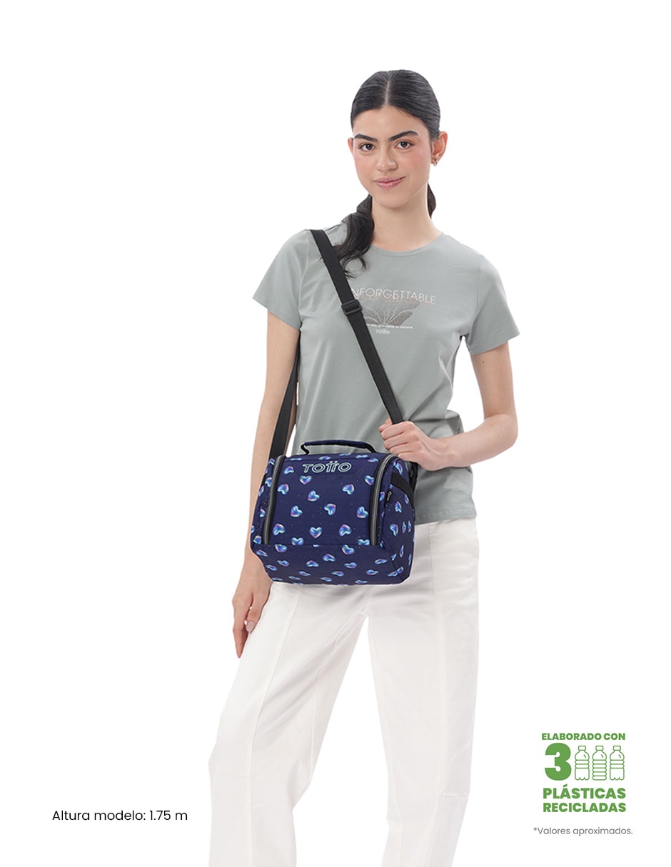 Set mochila escolar Totto Combo Rayol impermeable para niña