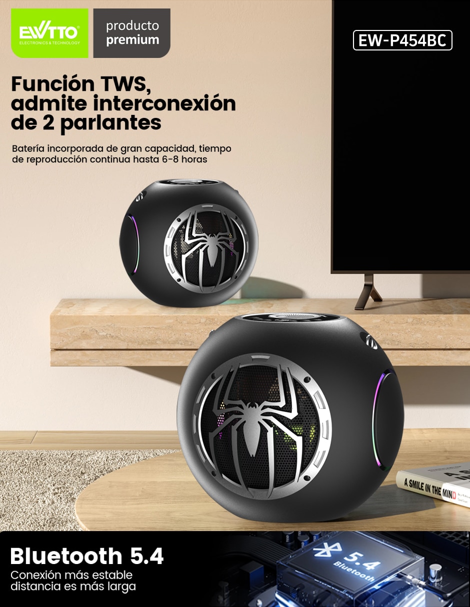 Bocina portátil bluetooth NFC 7