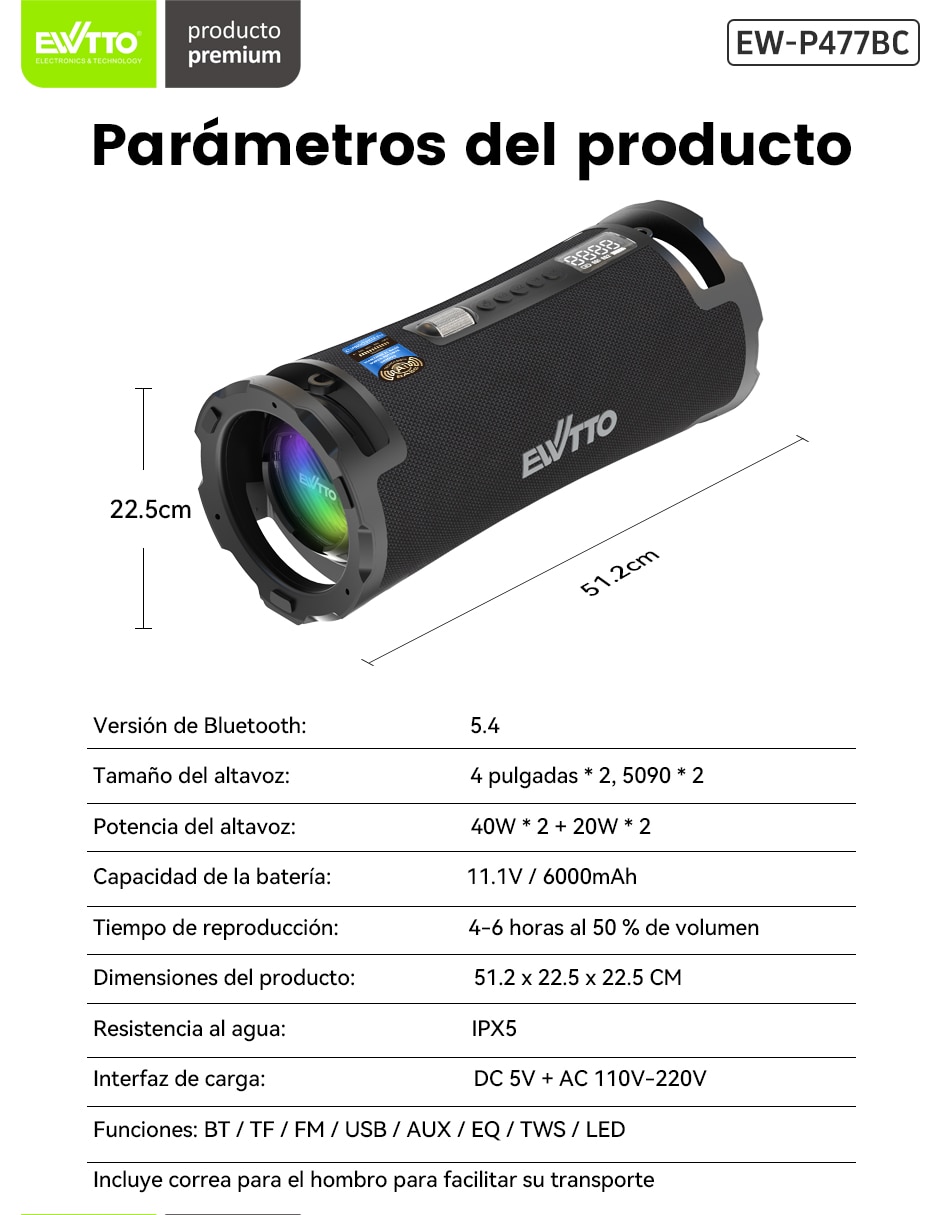 Bocina bluetooth 9