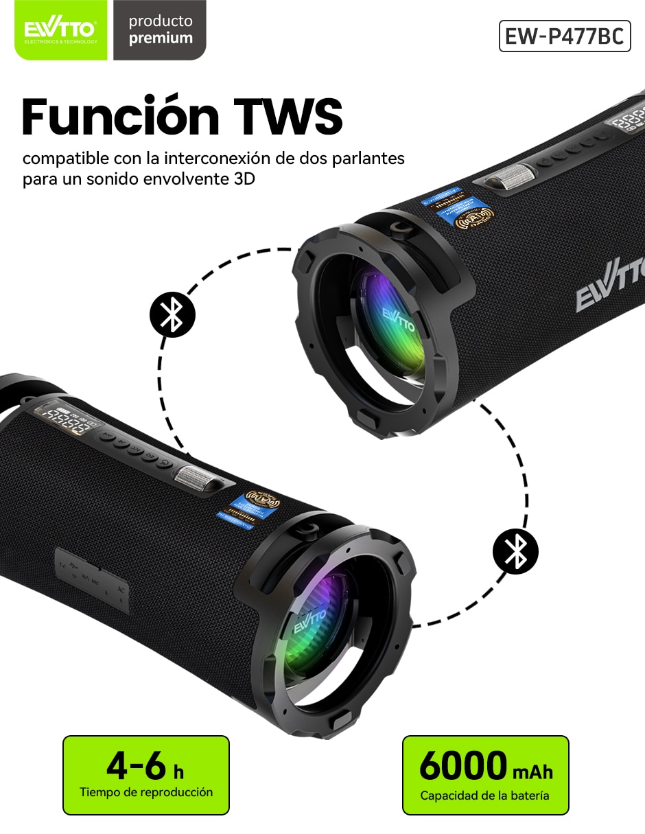 Bocina bluetooth 6