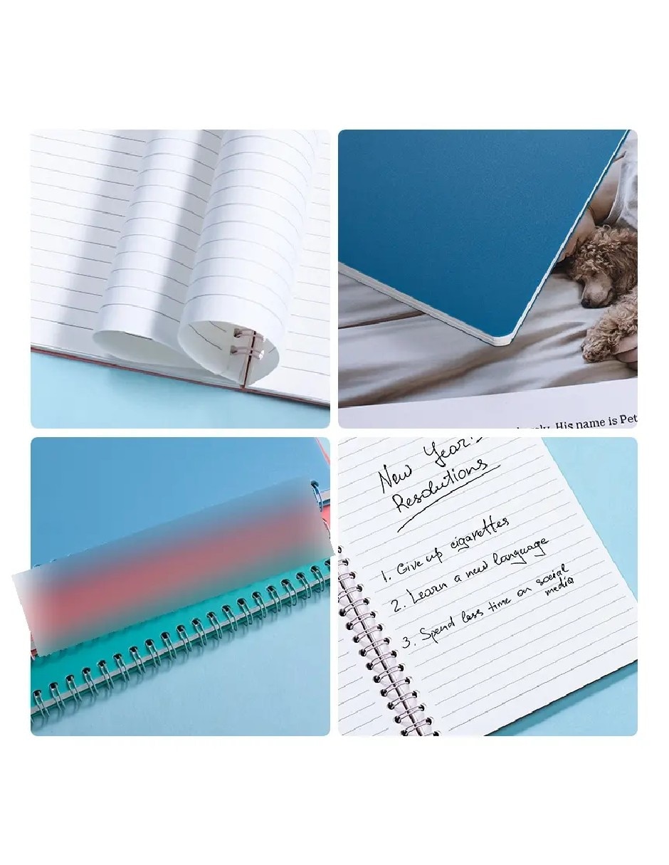 Set de cuadernos hoja a rayas 2