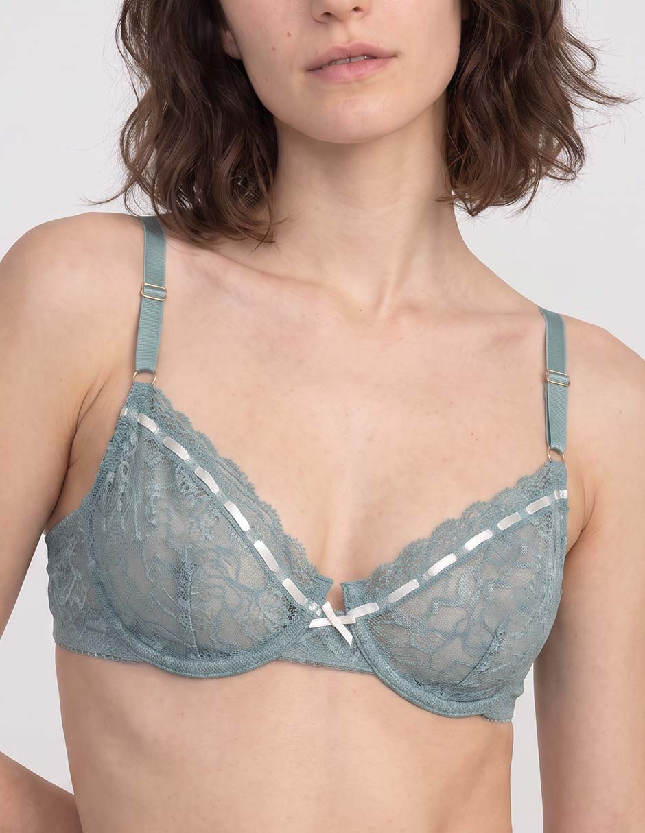 Brassiere demi media copa para mujer 3