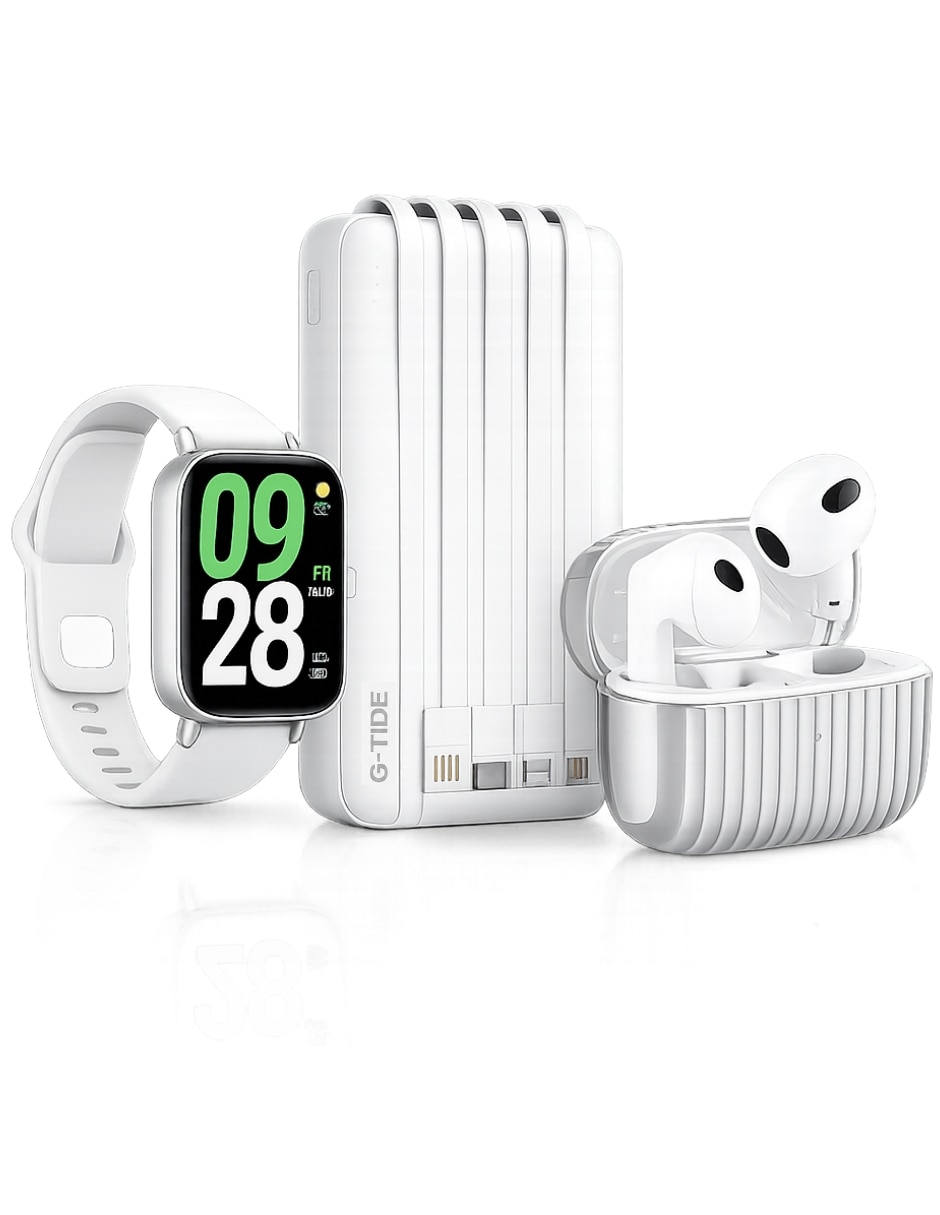 Kit Smartwatch Watch 5 Active Power Bank G-Tide P1 y H21 plata unisex Kit Smartwatch Watch 5 Active Power Bank G-Tide P1 y H21 plata unisex