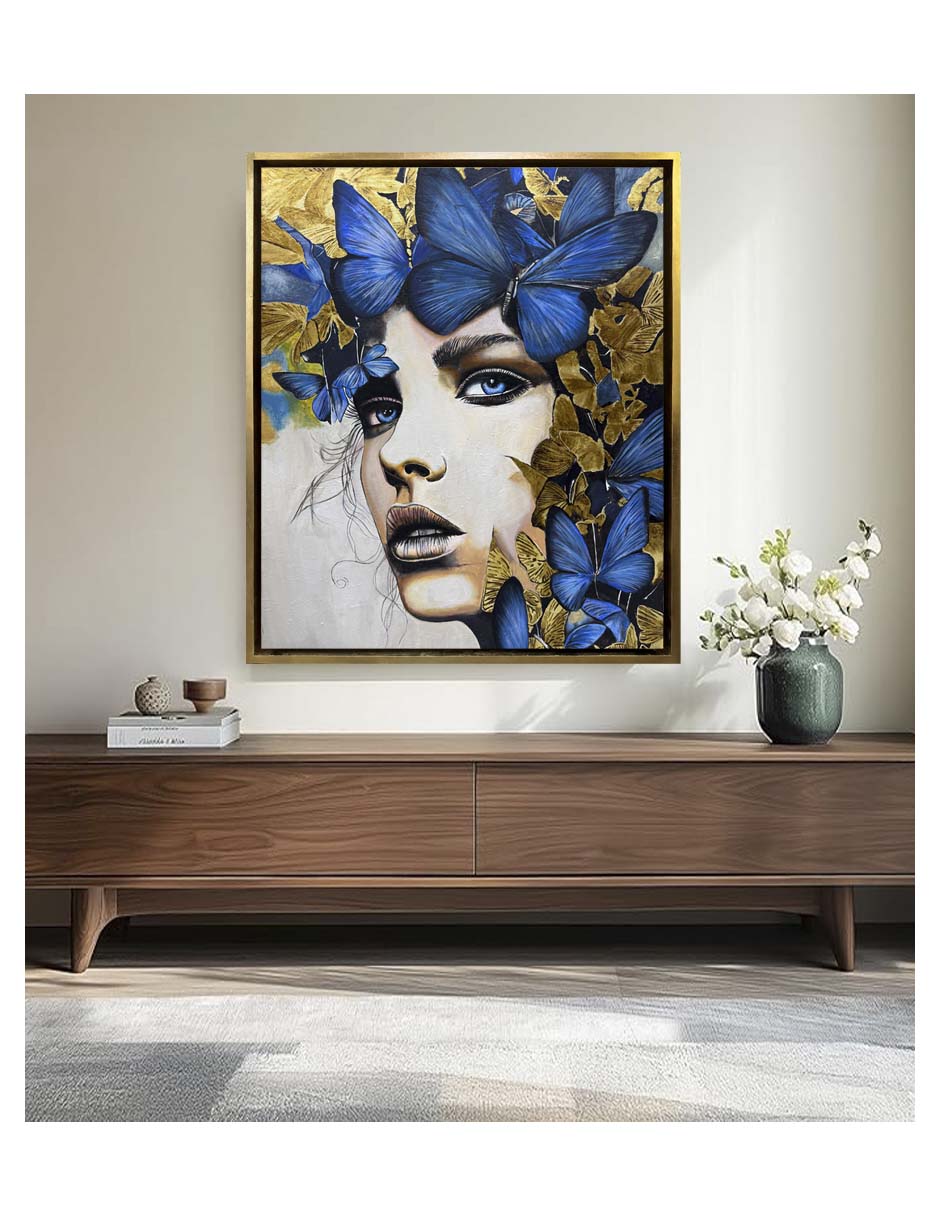 Cuandro Metamorphosis Azul I técnica mixta 2
