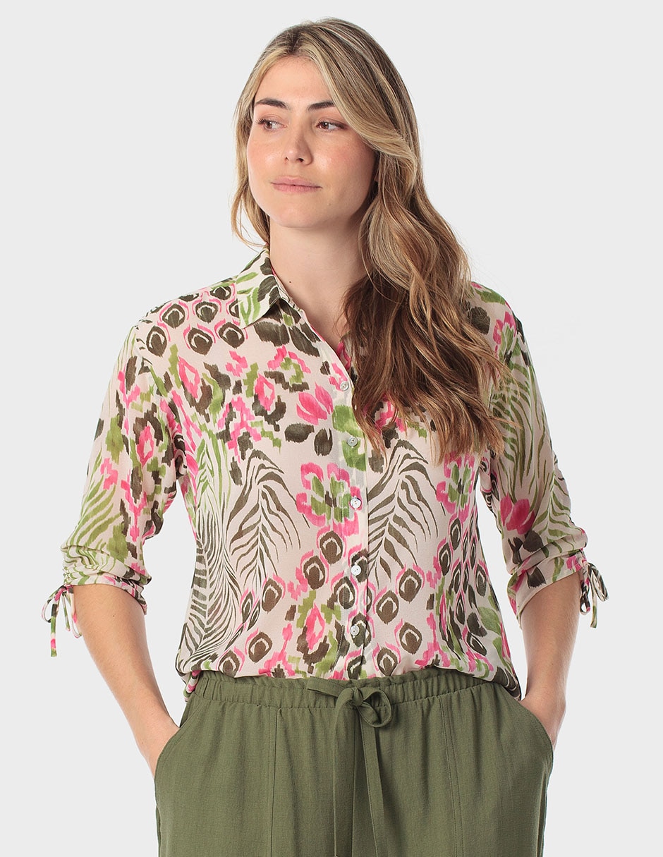 Blusa manga 3/4 para mujer Blusa manga 3/4 para mujer