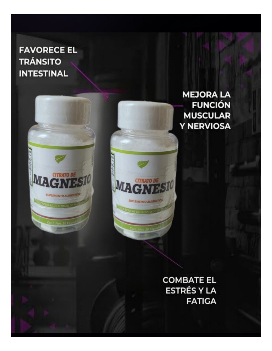 Citrato de magnesio Natural de 40 cápsulas