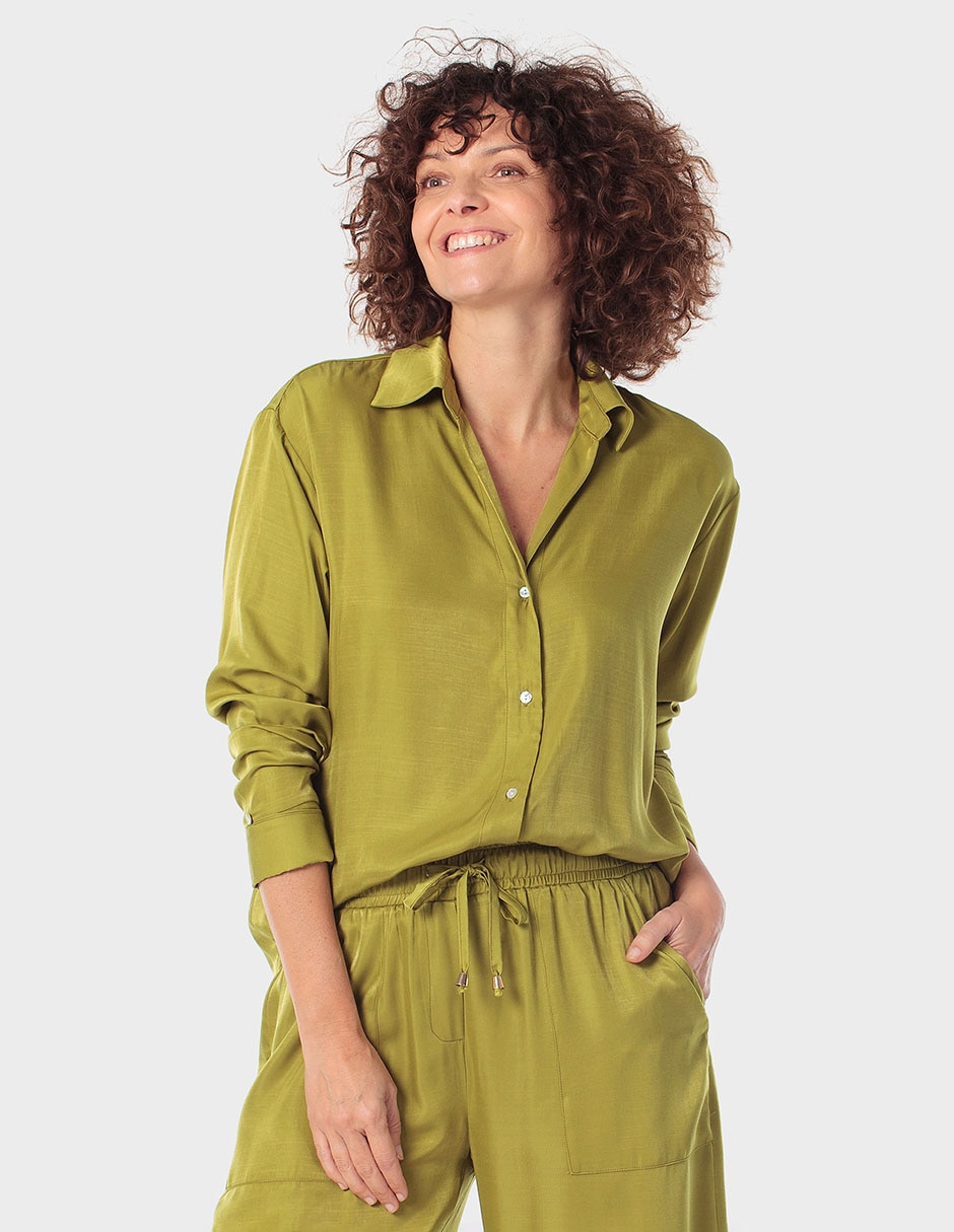 Blusa manga larga para mujer