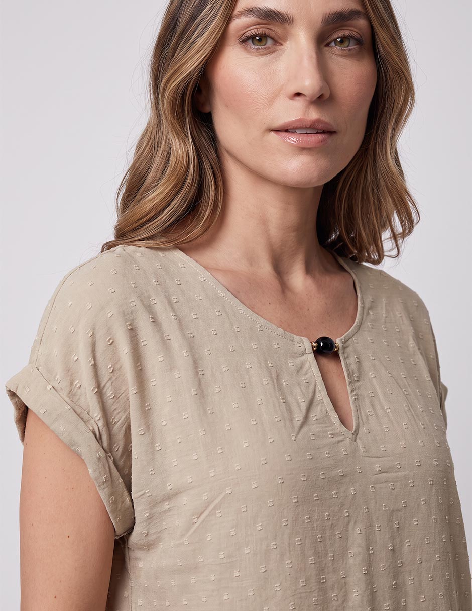 Blusa manga corta para mujer 4