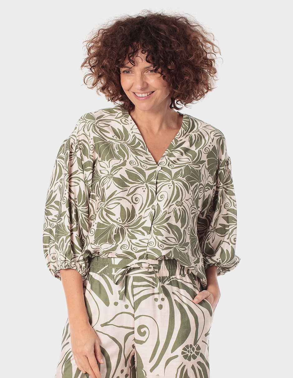 Blusa manga 3/4 para mujer Blusa manga 3/4 para mujer