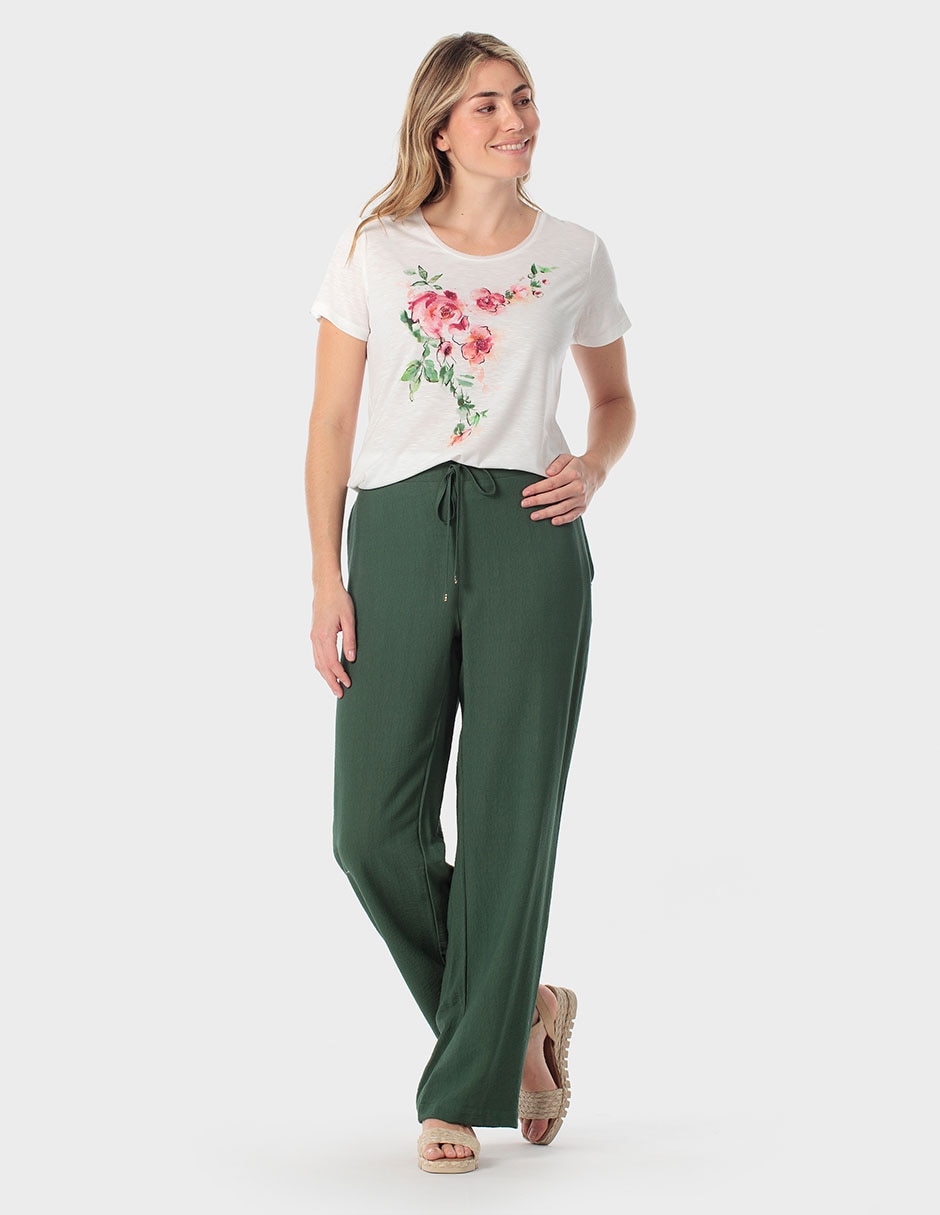 Playera manga corta cuello redondo para mujer 3