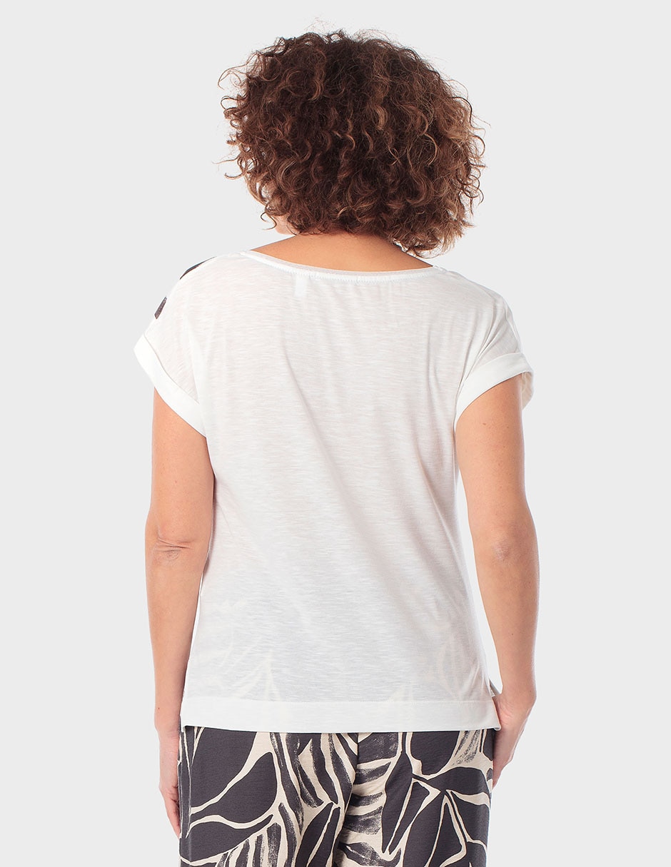 Playera manga corta cuello redondo para mujer 2