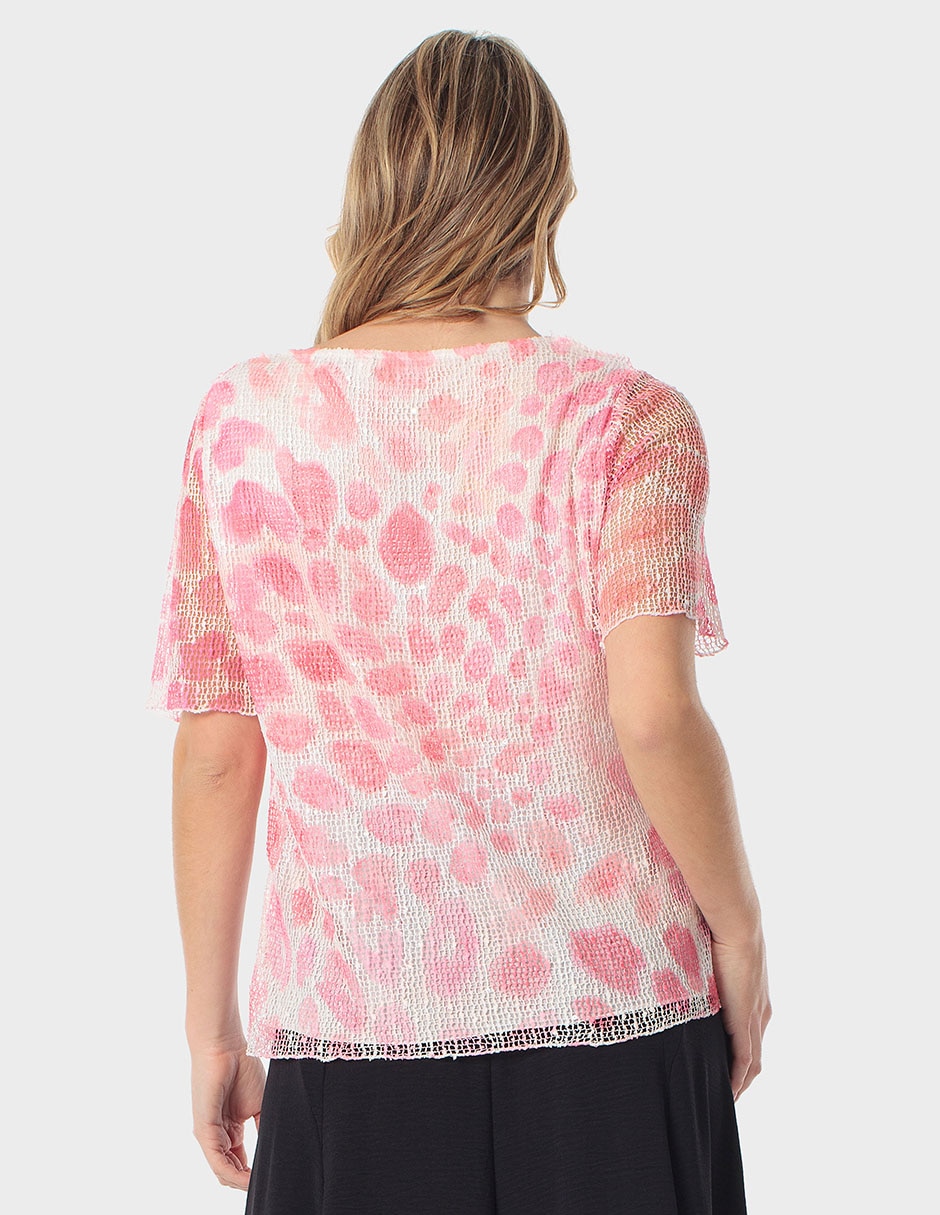 Playera manga corta cuello redondo para mujer 2